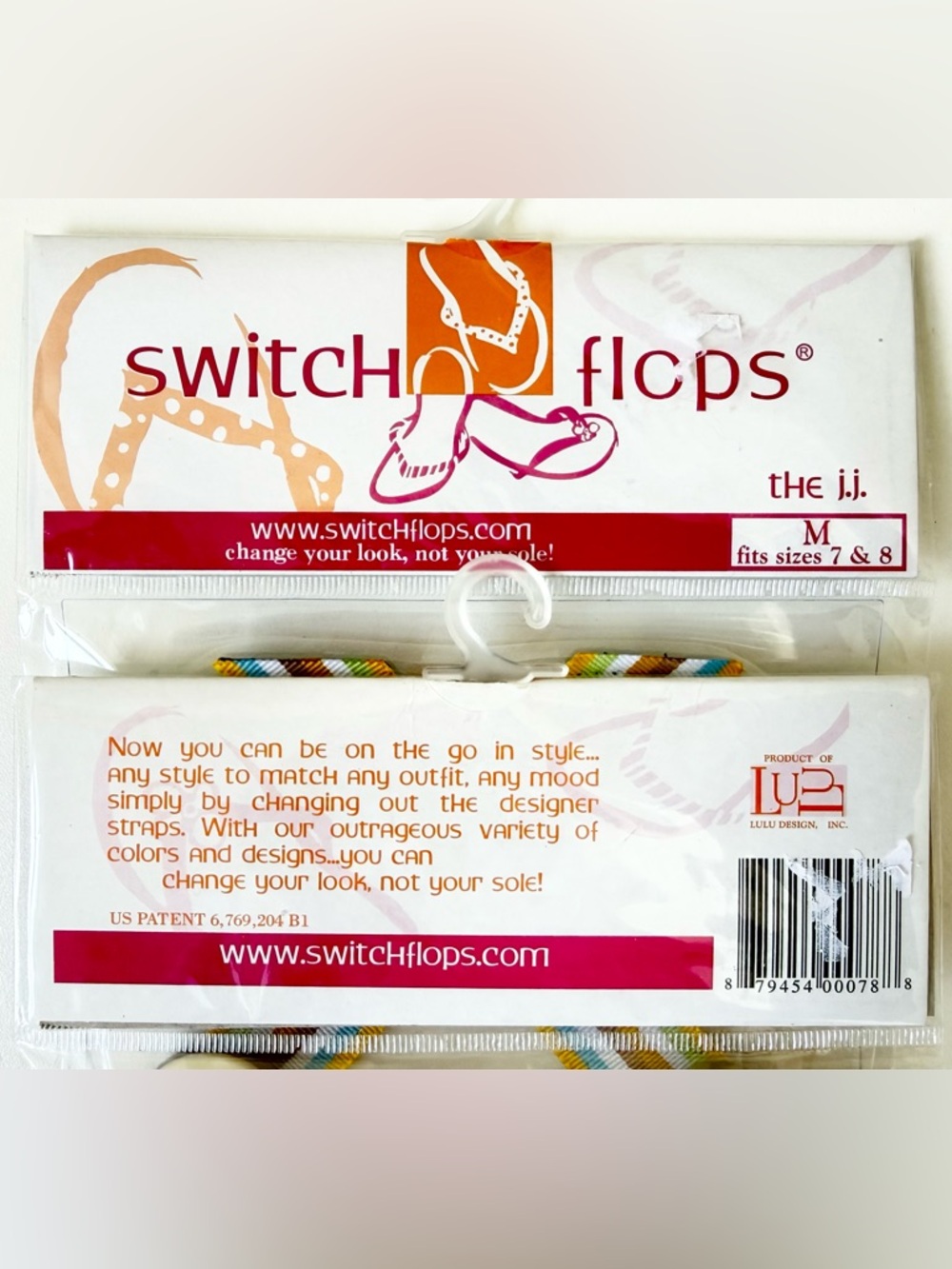 Switchflops Maggie Replacement Straps in Pink, Green & Brown - Picture 3 of 3